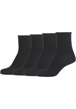 Носки Camano (4 шт.) с закругленными краями, черный