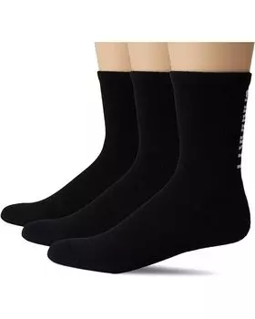 Носки Carhartt FORCE Midweight Logo Short Crew Socks 3-Pack, черный