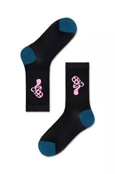 Носки Caroline Crew Happy Socks, черный