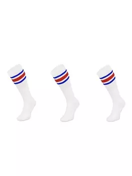 Носки COFI 1453 Basketsocken Blau-Rot gestreift OneSize Wei, белый