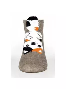 Носки COFI 1453 Kurze Socken Katzenmuster Damen Freizeitsocken Schne, бежевый