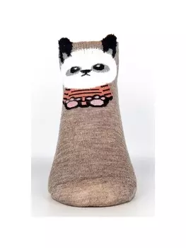 Носки COFI 1453 Socken Damen Pandamuster Baumwollmischung, цвет BeigeBraun
