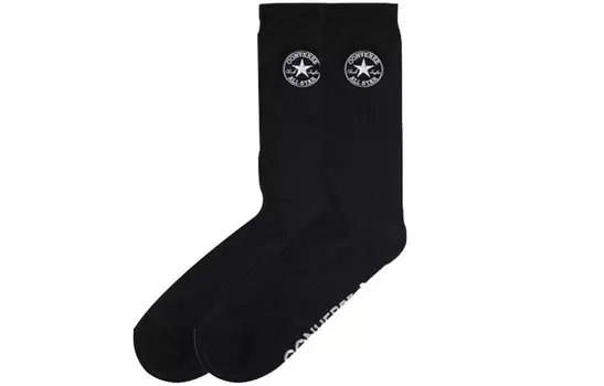 Носки Converse унисекс до середины икры, цвет 2 Pack (Black)