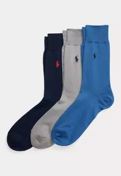 Носки COTTON BLEND TROUSER SOCK 3 PACK Polo Ralph Lauren, темно-синий