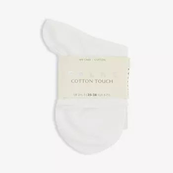 Носки Cotton Touch с закатанными манжетами из эластичной смеси хлопка Falke, белый