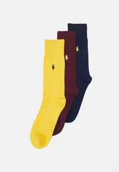 Носки CREW SOCK UNISEX 3 PACK Polo Ralph Lauren, Бордо