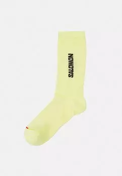 Носки CREW UNISEX Salomon, цвет sunny lime/black