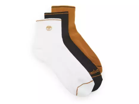 Носки Cushioned Logo Men's Quarter Crew Socks - 3 Pack Timberland, белый
