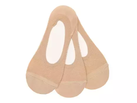 Носки Cushioned Mesh Women's No Show Liners - 3 Pack Hue Hosiery, бежевый