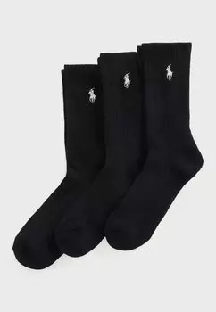 Носки CUSHIONED SPORT CREW SOCK 3 PACK Polo Ralph Lauren, черный