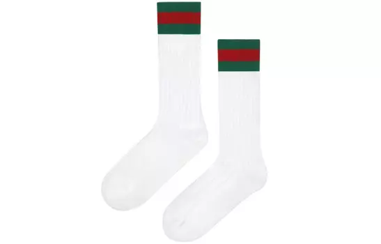 Носки детские Gucci, белый / красный / зеленый