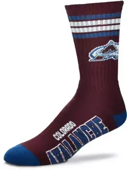 Носки Deuce Crew с 4 полосками Colorado Avalanche для босых ног For Bare Feet