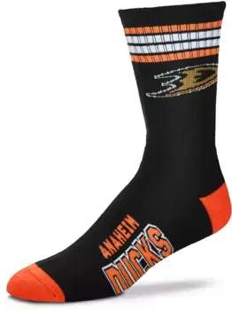 Носки Deuce Crew с 4 полосками для босых ног Anaheim Ducks For Bare Feet