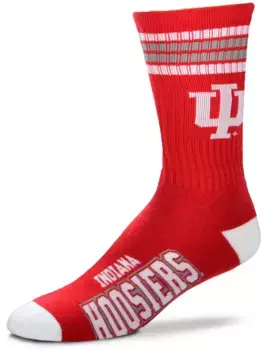 Носки Deuce Crew с 4 полосками для босых ног Indiana Hoosiers For Bare Feet