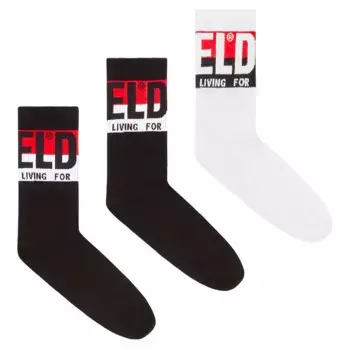 Носки Diesel 00SAYJ-0IQAR Ray 3 pairs, белый/черный