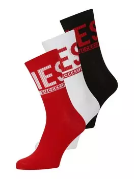 Носки DIESEL SKM-RAY, цвет Red/Black/White