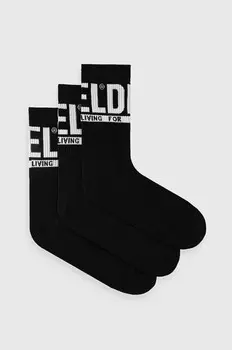Носки Diesel SKM-RAY-THREEPACK упаковка 3 шт, черный