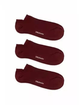 Носки DillySocks 3er Pack Sneaker One Color Shorties, цвет wine red