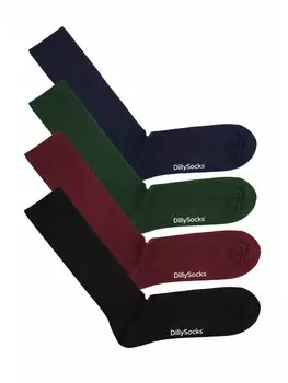 Носки DillySocks 4er Pack Premium Ribbed Collection, разноцветный
