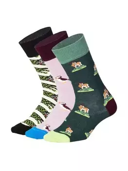 Носки DillySocks Cat & Puffin & Capricorn, разноцветный