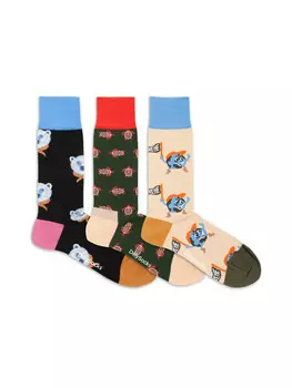 Носки DillySocks Geschenk Set Around the World 3er Set, разноцветный