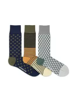 Носки DillySocks Geschenk Set Good Old Classics 3er Set, разноцветный
