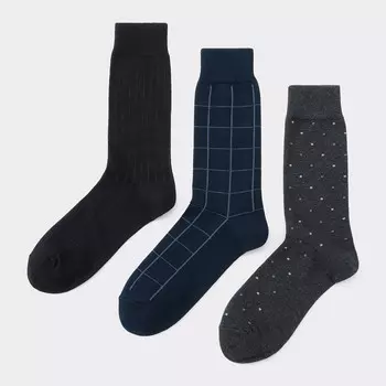 Носки длинные GU мужские, 3 пары