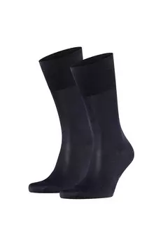 Носки длинные из натурального хлопка - 2 пары Falke, синий