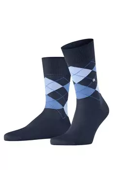 Носки длинные Manchester 14441 из натурального хлопка Burlington, синий