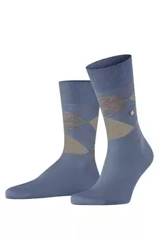 Носки длинные Manchester 14441 из натурального хлопка Burlington, серый