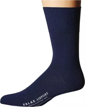 Носки для экипажа аэропорта Merino на хлопковой подкладке Falke, королевский синий