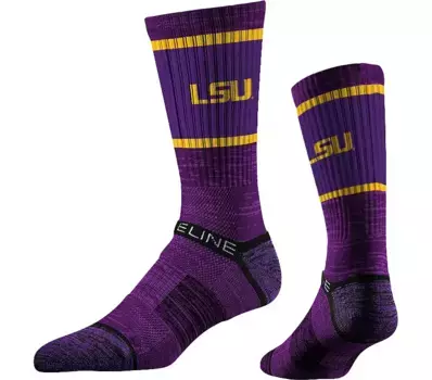 Носки для экипажа с логотипом Strideline LSU Tigers