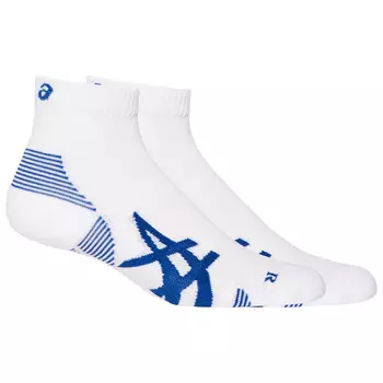 Носки для бега Asics 2-Pack Cushion Run Quarter Sock, цвет Brilliant White/Asics Blue
