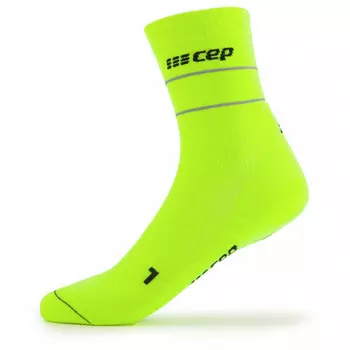 Носки для бега Cep Reflective Mid Cut Socks, цвет Neon Yellow