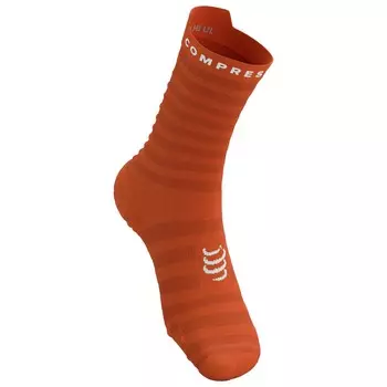 Носки для бега Compressport Pro Racing Socks V4.0 Ultralight Run High, цвет Fire/White