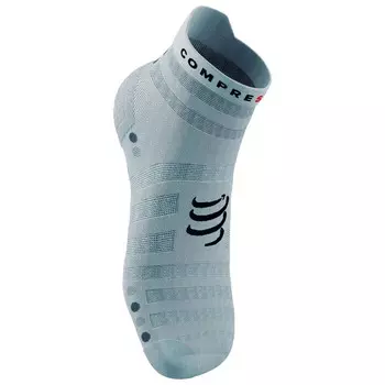 Носки для бега Compressport Pro Racing Socks V4.0 Ultralight Run Low, цвет White/Alloy