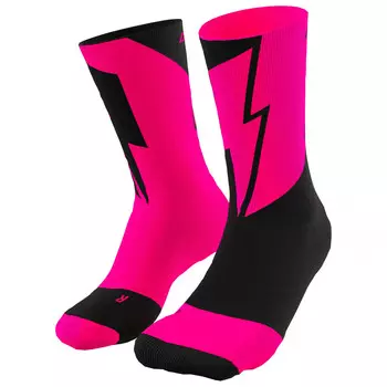 Носки для бега Dynafit No Pain No Gain Socks, цвет Pink Glo Black Out/Black Out
