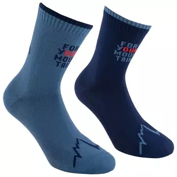 Носки для бега La Sportiva For Your Mountain Socks, цвет Deep Sea/Hurricane