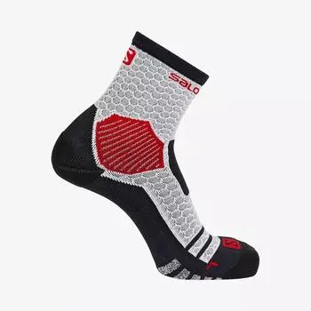 Носки для бега NSO LONG RUN унисекс белые/красные для бега, 1 шт. в упаковке SALOMON, цвет rot