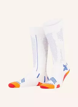 Носки для бега run expert effector otc X-SOCKS, цвет W072 WHITE/ORANGE/TWYCE BLUE