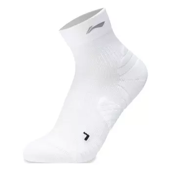 Носки для бега с логотипом средней длины Li-Ning, белый
