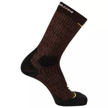 Носки для бега Salomon Ultra Glide Crew, цвет Black/High Risk Red/Zinnia