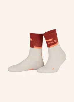 Носки для бега the run compression 40 - mid cut cep, цвет 857 red/off white