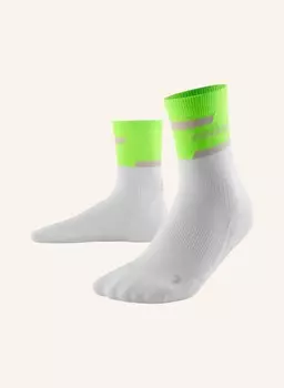 Носки для бега the run mid cut с компрессией cep, зеленый