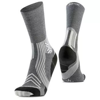 Носки для бега X-Socks Run Expert Silk Merino Crew, цвет Seal Grey/Light Sand