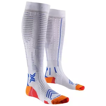 Носки для бега X-Socks Run Expert Effektor OTC, цвет White/Orange/Twyce Blue