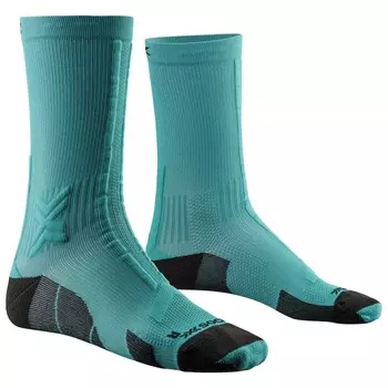Носки для бега X-Socks Trail Run Discover Crew, цвет Lake Green/Sunset Blue