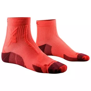 Носки для бега X-Socks Trail Run Discover Ankle, цвет Fluo Red/Namib Red