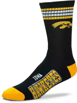 Носки для босых ног Iowa Hawkeyes с 4 полосками For Bare Feet