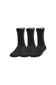 Носки для фитнеса с логотипом, 3 пары Under Armour, черный